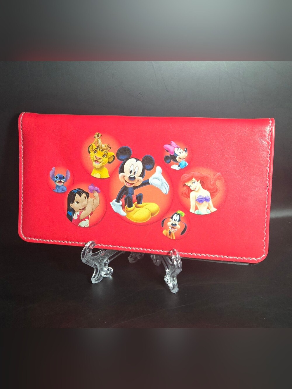 Red Disney Character Checkbook Cover